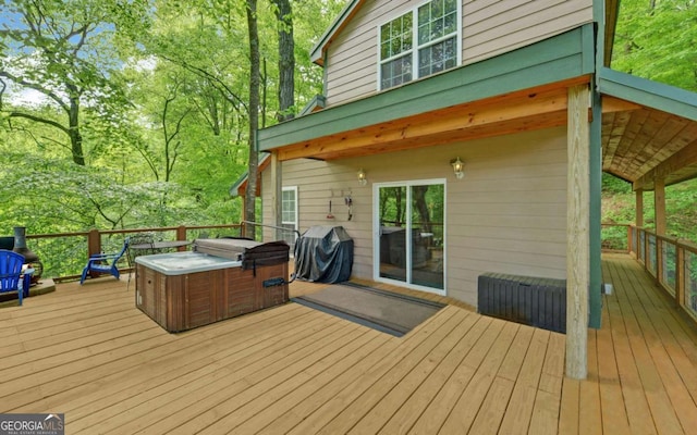 315 Call Wright Rd, Ellijay, GA 30540 - wooden deck featuring grilling area