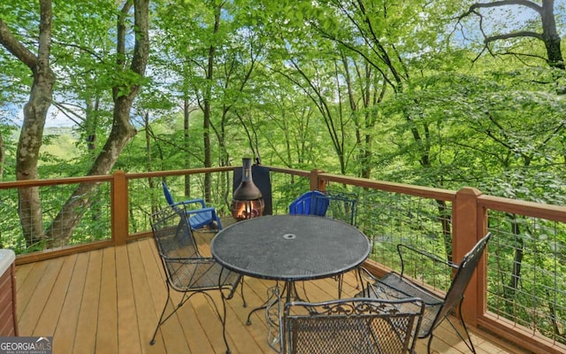 315 Call Wright Rd, Ellijay, GA 30540 - deck featuring outdoor dining area