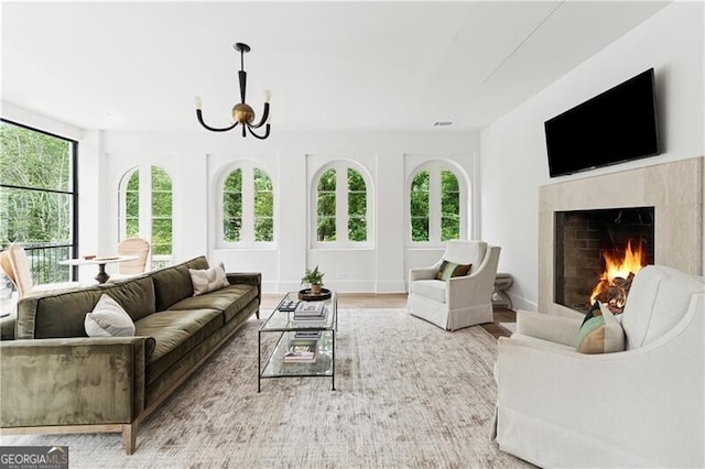 3625 Tuxedo Rd NW, Atlanta, GA 30305 - living room featuring a fireplace and wood finished floors