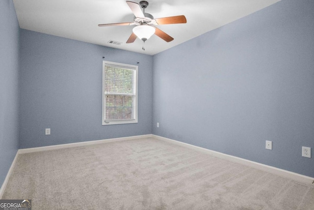 456 Crestmont Ln, Canton, GA 30114 - empty room with ceiling fan and carpet floors
