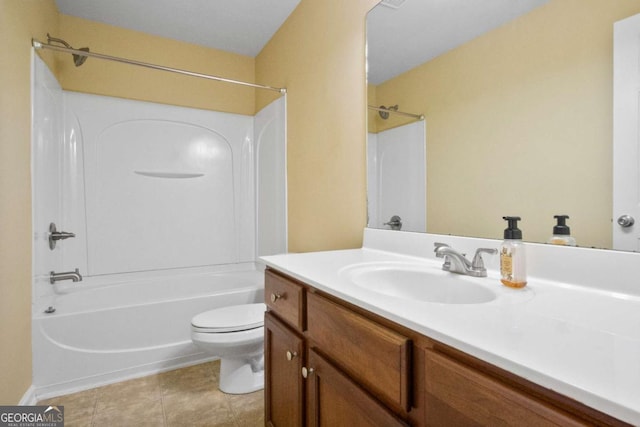 456 Crestmont Ln, Canton, GA 30114 - bathroom featuring vanity, shower / washtub combination, and tile patterned flooring