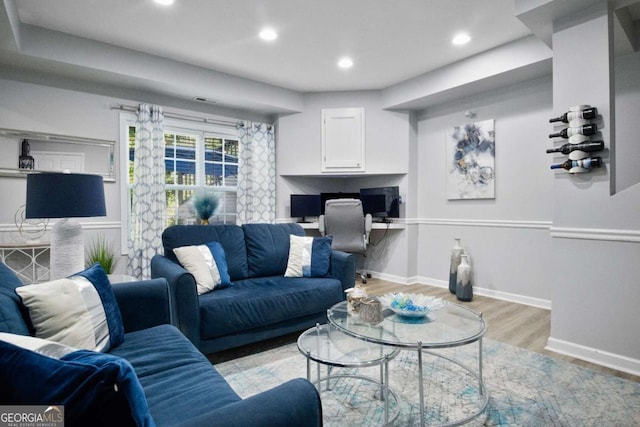 456 Crestmont Ln, Canton, GA 30114 - living area with light wood-style flooring and recessed lighting