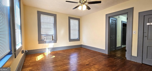 800 Verner St NW, Atlanta, GA 30318 - unfurnished room with hardwood / wood-style flooring, a ceiling fan, and baseboards