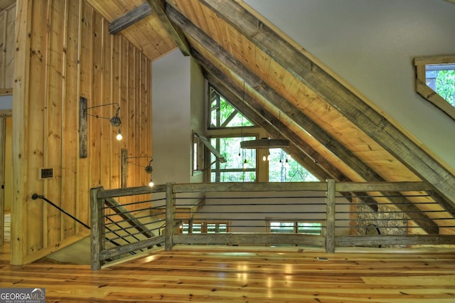 179 Huckleberry Ln, Ellijay, GA 30536 - unfinished attic featuring an upstairs landing