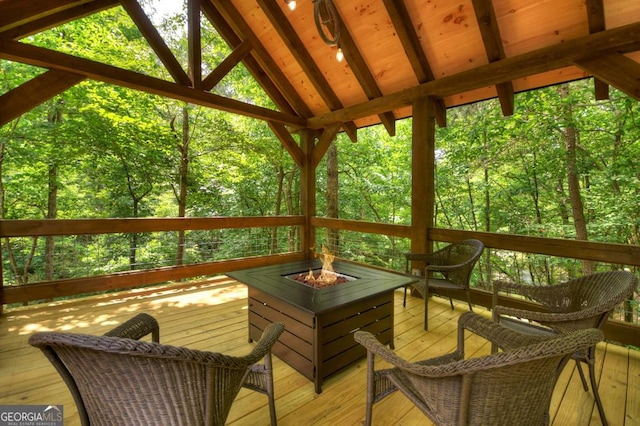 179 Huckleberry Ln, Ellijay, GA 30536 - sunroom with a forest view