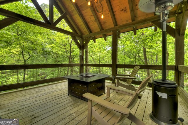 179 Huckleberry Ln, Ellijay, GA 30536 - sunroom with lofted ceiling
