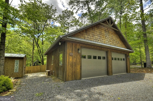 179 Huckleberry Ln, Ellijay, GA 30536 - detached garage featuring fence