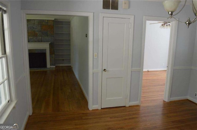 2381 Eastway Rd, Decatur, GA 30033 - hallway with wood finished floors and baseboards