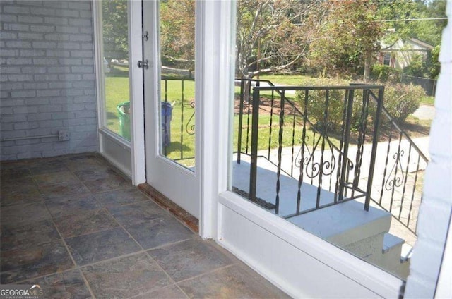 2381 Eastway Rd, Decatur, GA 30033 - entryway featuring stone finish flooring and stairs