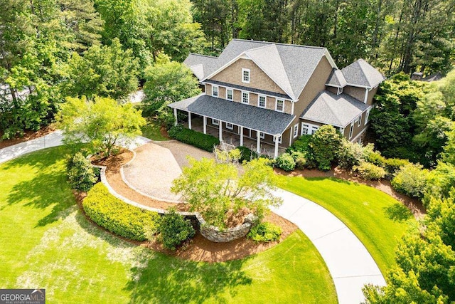 view from above of property