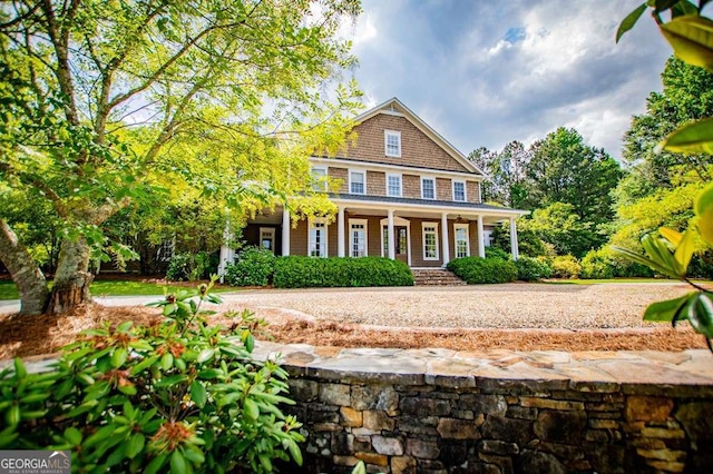 view of front of home featuring a porch