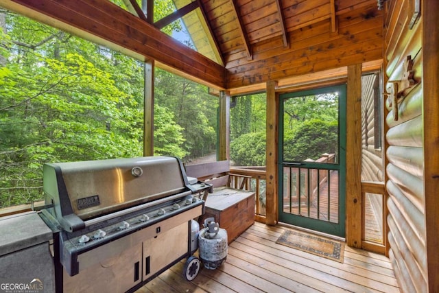 1600 My Mountain Rd, Morganton, GA 30560 - sunroom with a forest view