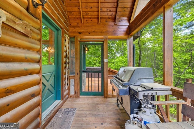 1600 My Mountain Rd, Morganton, GA 30560 - sunroom with vaulted ceiling