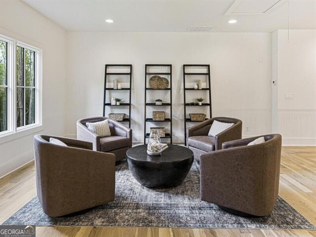 2000 Birmingham Rd, Milton, GA 30004 - sitting room featuring attic access, wood finished floors, and recessed lighting