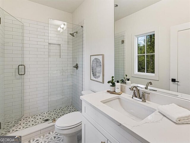 2000 Birmingham Rd, Milton, GA 30004 - bathroom featuring a shower stall and vanity