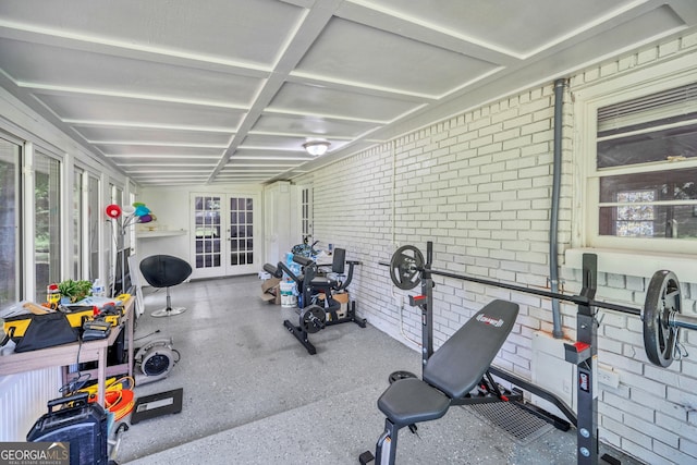 83 Summit Ridge Cir SE, Cartersville, GA 30120 - workout area with brick wall