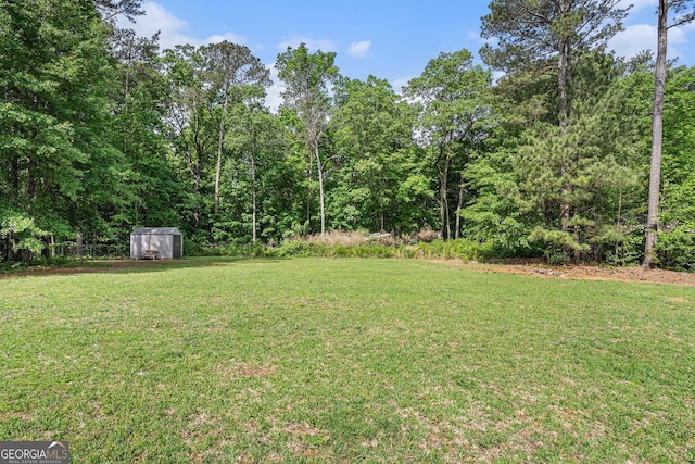 325 N Oakland Cir, Mcdonough, GA 30253 - view of green lawn with a storage unit and an outdoor structure