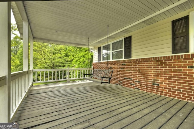 view of wooden deck