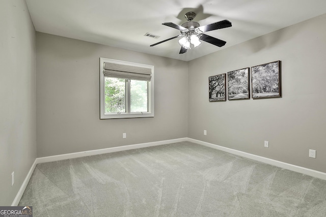 100 Rosemont, Peachtree City, GA 30269 - carpeted empty room with baseboards and a ceiling fan