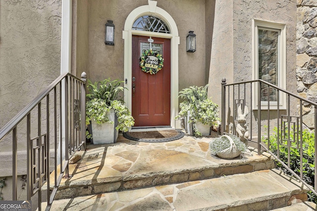 100 Rosemont, Peachtree City, GA 30269 - entrance to property with stucco siding