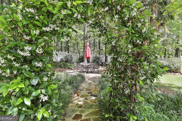 100 Rosemont, Peachtree City, GA 30269 - fenced backyard featuring a patio area