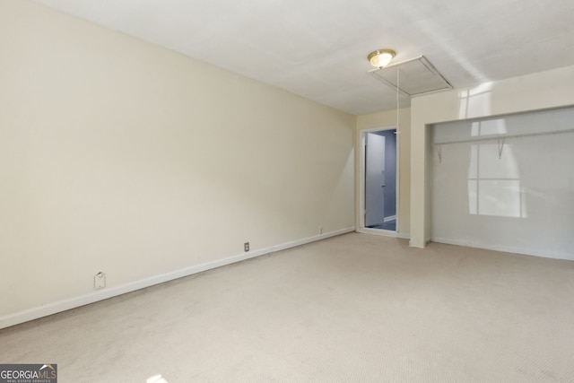 114 Pineneedle Ct, Kingsland, GA 31548 - unfurnished bedroom with attic access, carpet floors, and baseboards