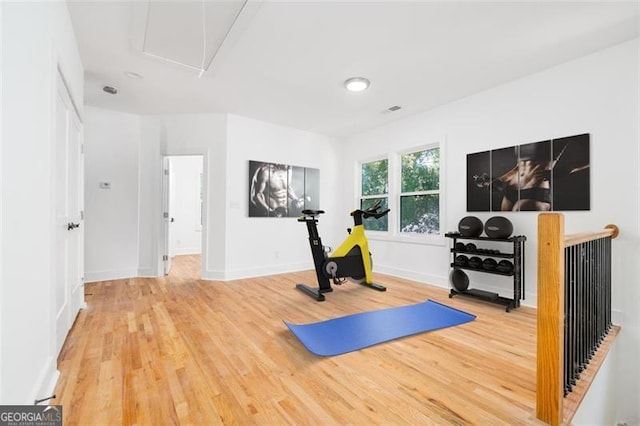 140 Racine St, Atlanta, GA 30314 - exercise room with wood finished floors