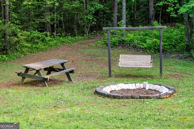 312 Charles Rd, Ellijay, GA 30540 - view of green lawn with a forest view