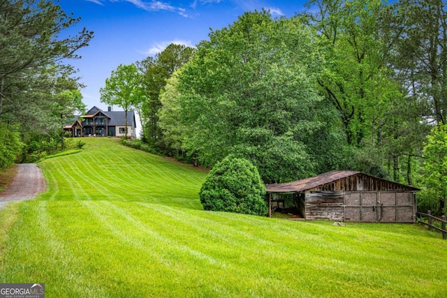 312 Charles Rd, Ellijay, GA 30540 - view of yard featuring an outdoor structure