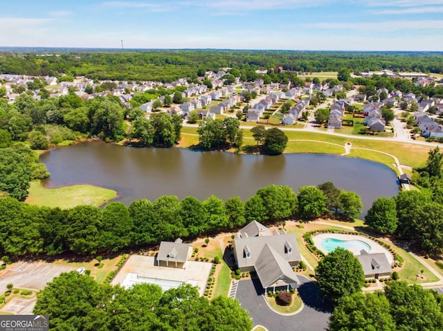 40 Wimberly Way, Covington, GA 30016 - aerial view of residential area featuring a nearby body of water and a pool