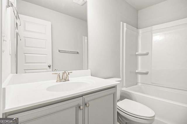 206 Brookview Dr, Newnan, GA 30265 - full bathroom featuring toilet, vanity, and shower / tub combination
