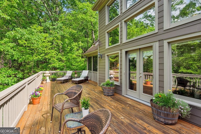 61 Deer Run Rdg, Big Canoe, GA 30143 - wooden deck featuring french doors