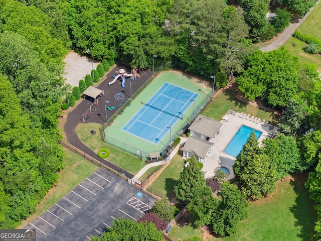 6520 Glen Pond Trce, Cumming, GA 30028 - aerial view of a pool area