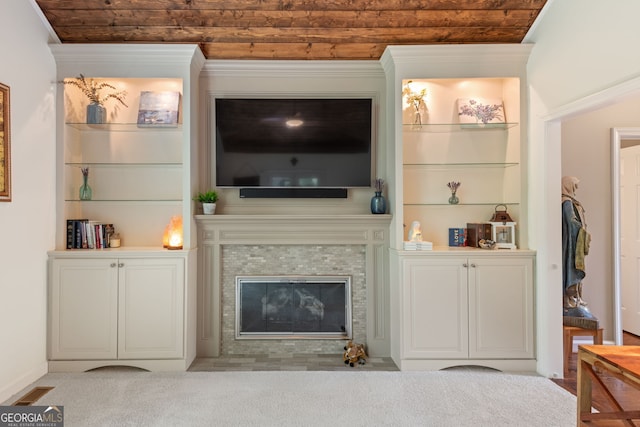 420 Windswept Ct, Roswell, GA 30075 - carpeted living room featuring a fireplace