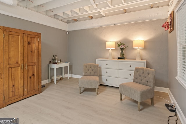 420 Windswept Ct, Roswell, GA 30075 - sitting room with light wood-style flooring and baseboards