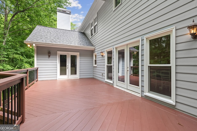 420 Windswept Ct, Roswell, GA 30075 - wooden terrace with french doors