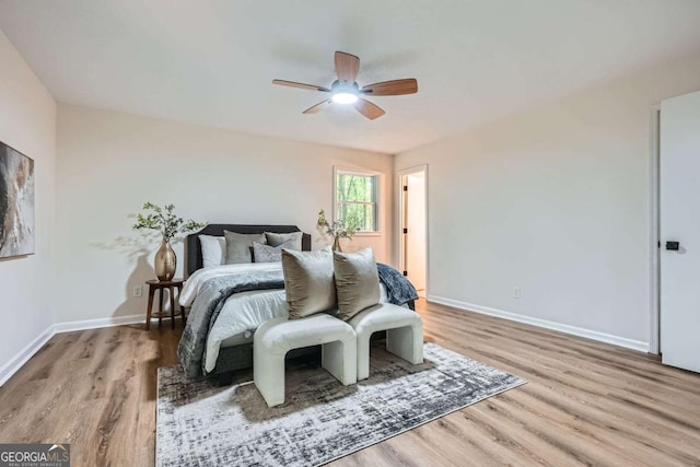 9 Windsor Way, Newnan, GA 30263 - bedroom featuring wood finished floors, baseboards, and a ceiling fan