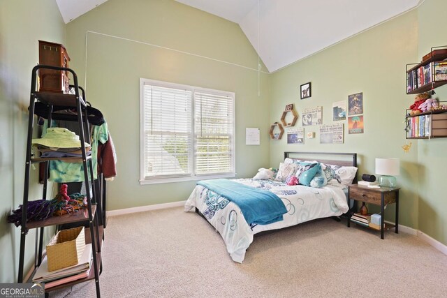 6317 Benbrooke Overlook NW, Acworth, GA 30101 - carpeted bedroom with lofted ceiling