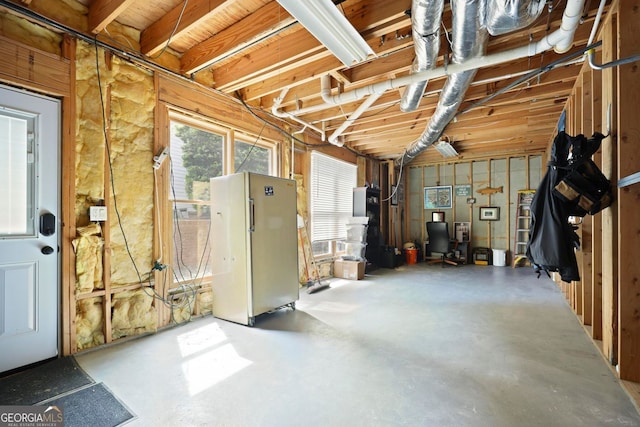 6317 Benbrooke Overlook NW, Acworth, GA 30101 - below grade area with freestanding refrigerator