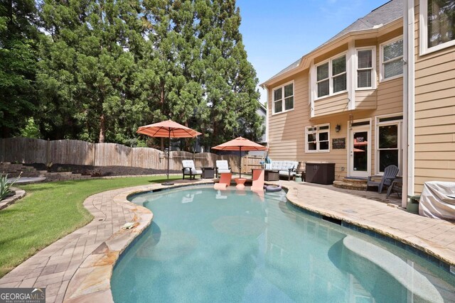 6317 Benbrooke Overlook NW, Acworth, GA 30101 - view of swimming pool with a patio and entry steps