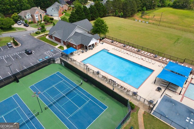 6317 Benbrooke Overlook NW, Acworth, GA 30101 - drone / aerial view of a pool area