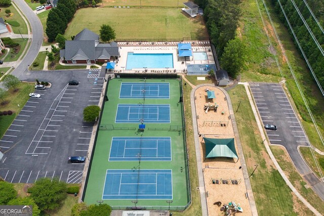 6317 Benbrooke Overlook NW, Acworth, GA 30101 - aerial view of a pool area
