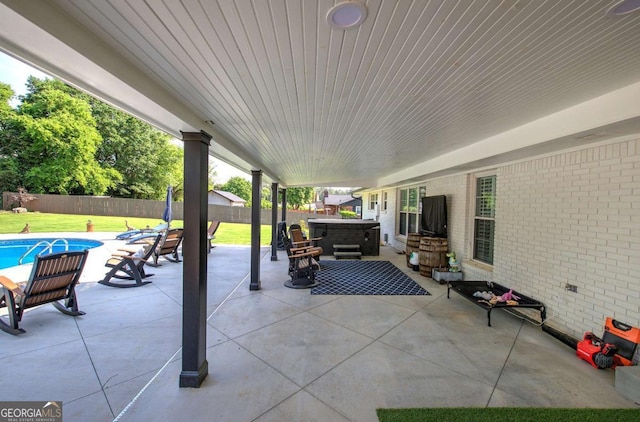 118 Arrowhead Dr, Cartersville, GA 30120 - view of patio / terrace featuring a hot tub