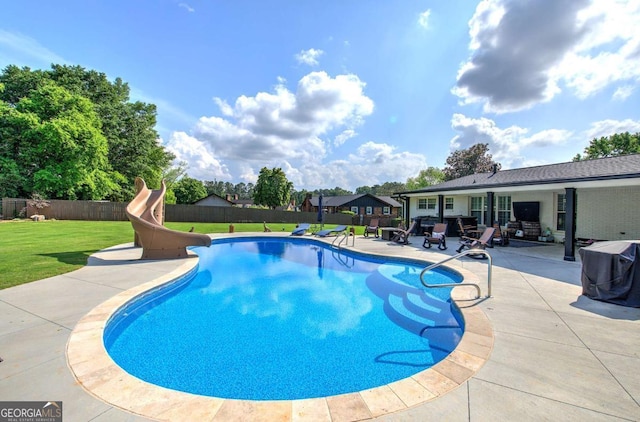 118 Arrowhead Dr, Cartersville, GA 30120 - view of pool with a patio and a water slide