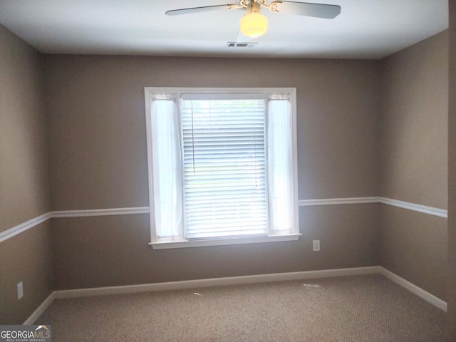 308 Bell Isle, Mcdonough, GA 30252 - spare room with ceiling fan, baseboards, and carpet flooring