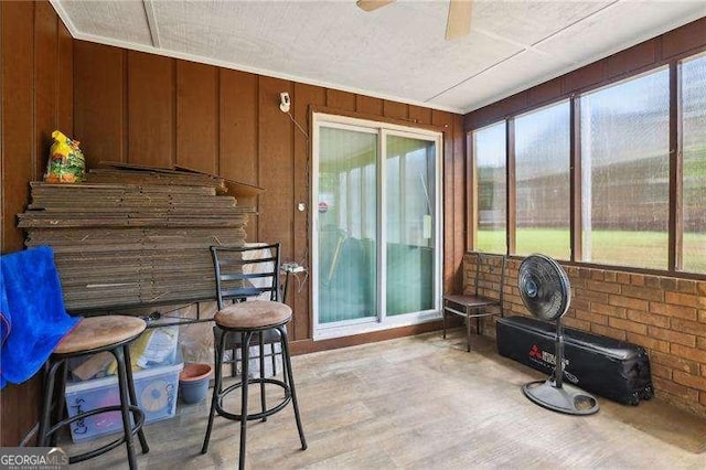 373 Dixie Ct, Lawrenceville, GA 30046 - sunroom / solarium featuring a ceiling fan