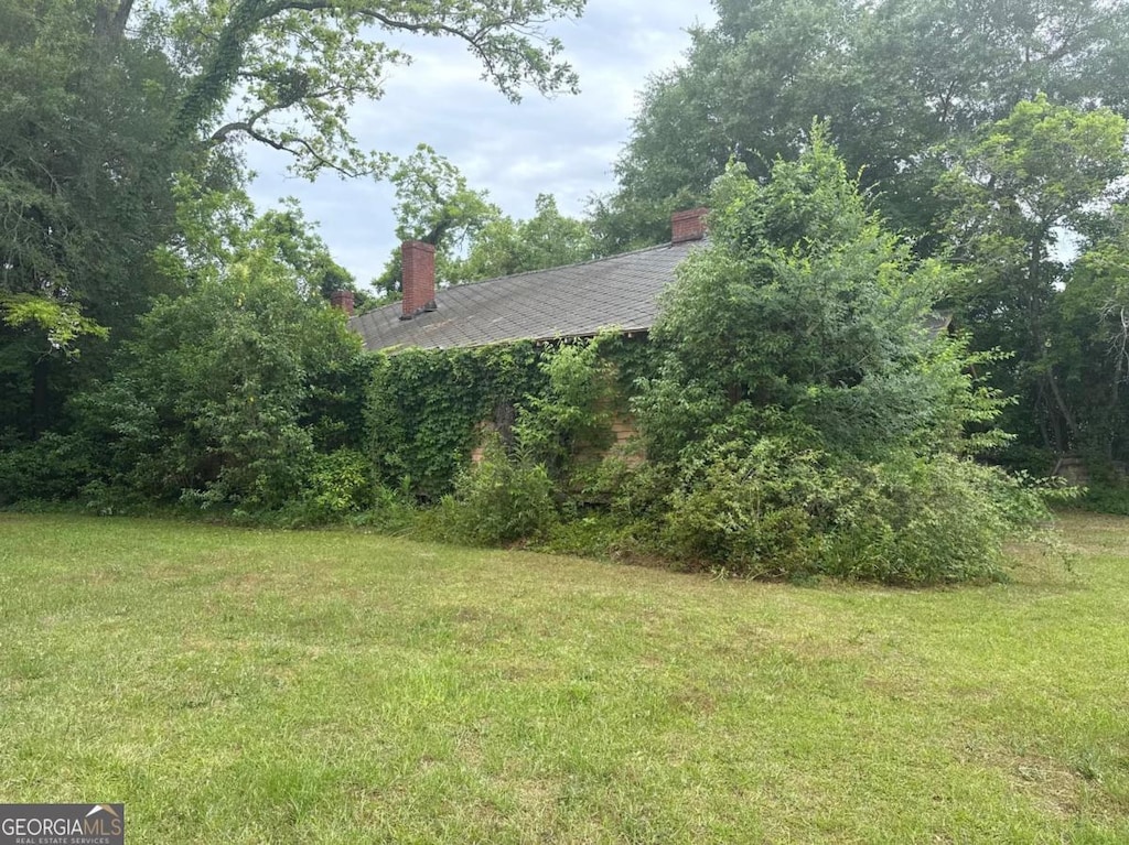 view of green lawn