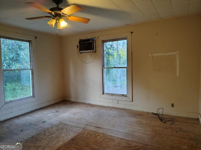 2005 Thairdell Rd, Rockledge, GA 30454 - spare room with healthy amount of natural light, wood finished floors, a ceiling fan, and baseboards