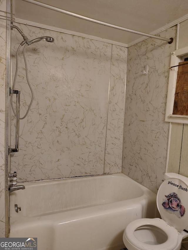 2005 Thairdell Rd, Rockledge, GA 30454 - full bath with shower / bathtub combination, ornamental molding, and toilet