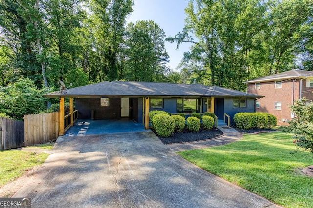 3193 Trasher Cir, Decatur, GA 30032 - view of front of property with driveway, brick siding, and an attached carport